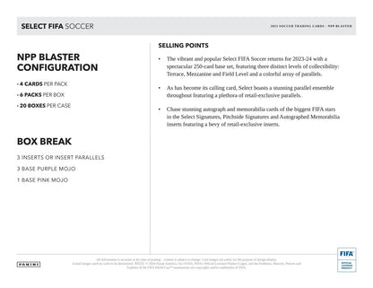 2023/24 Panini Select FIFA Soccer 6-Pack Blaster Box