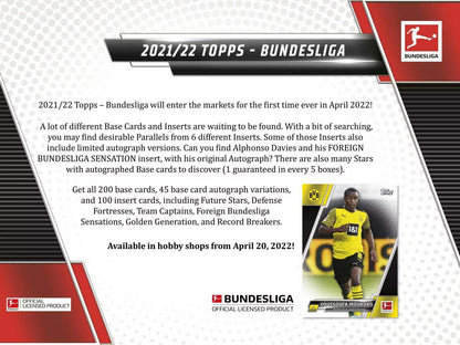 Topps Bundesliga 2021/22 Soccer Hobby Box