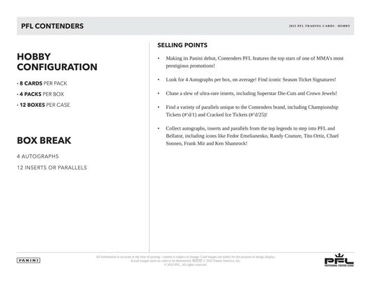 2025 Panini Contenders PFL Hobby Box