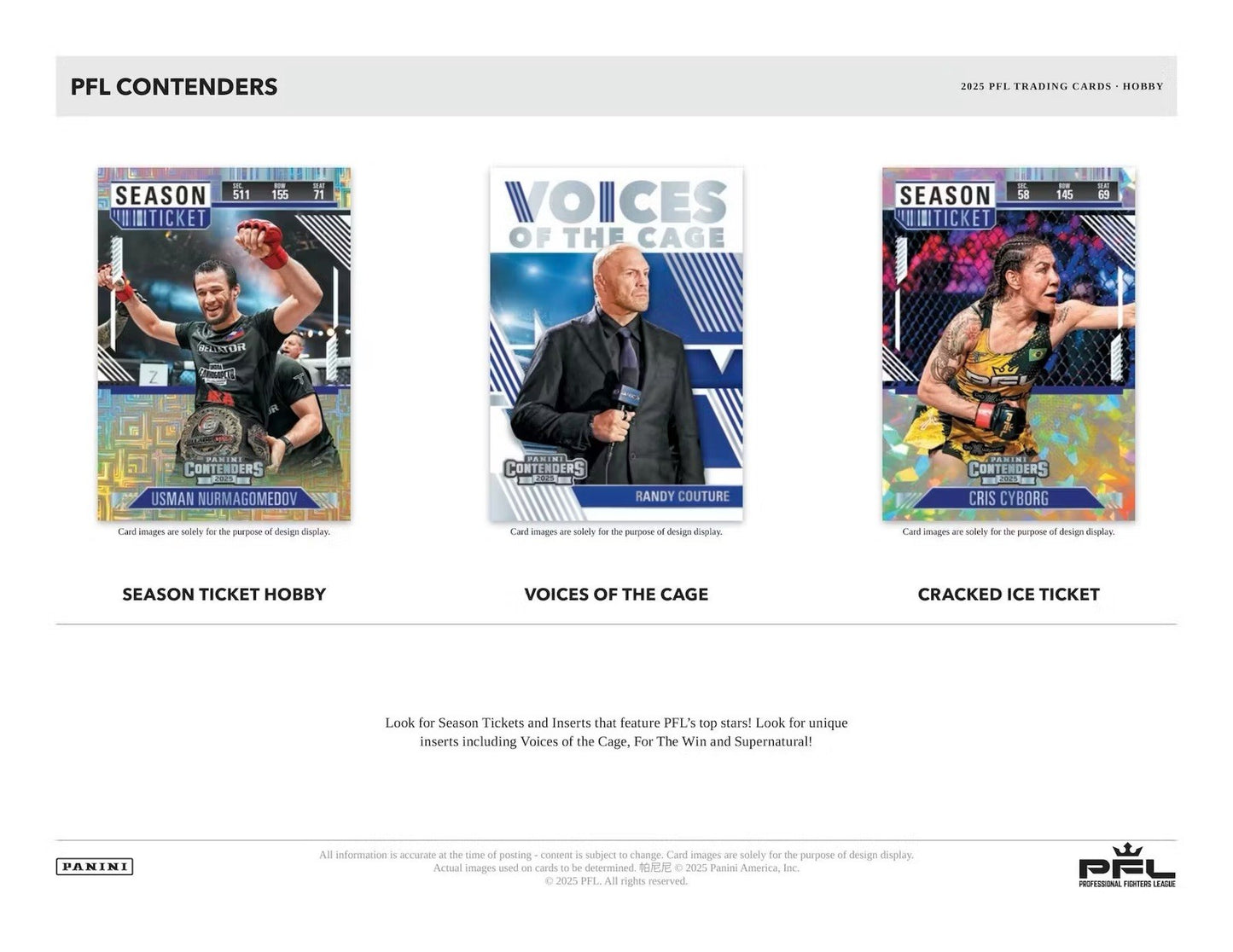 Panini Contenders PFL 2025 Hobby Box