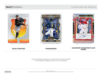 Panini Select Baseball 2025 Blaster Box — Hobby card-design preview 2 (Hobby examples; contents vary by box format)