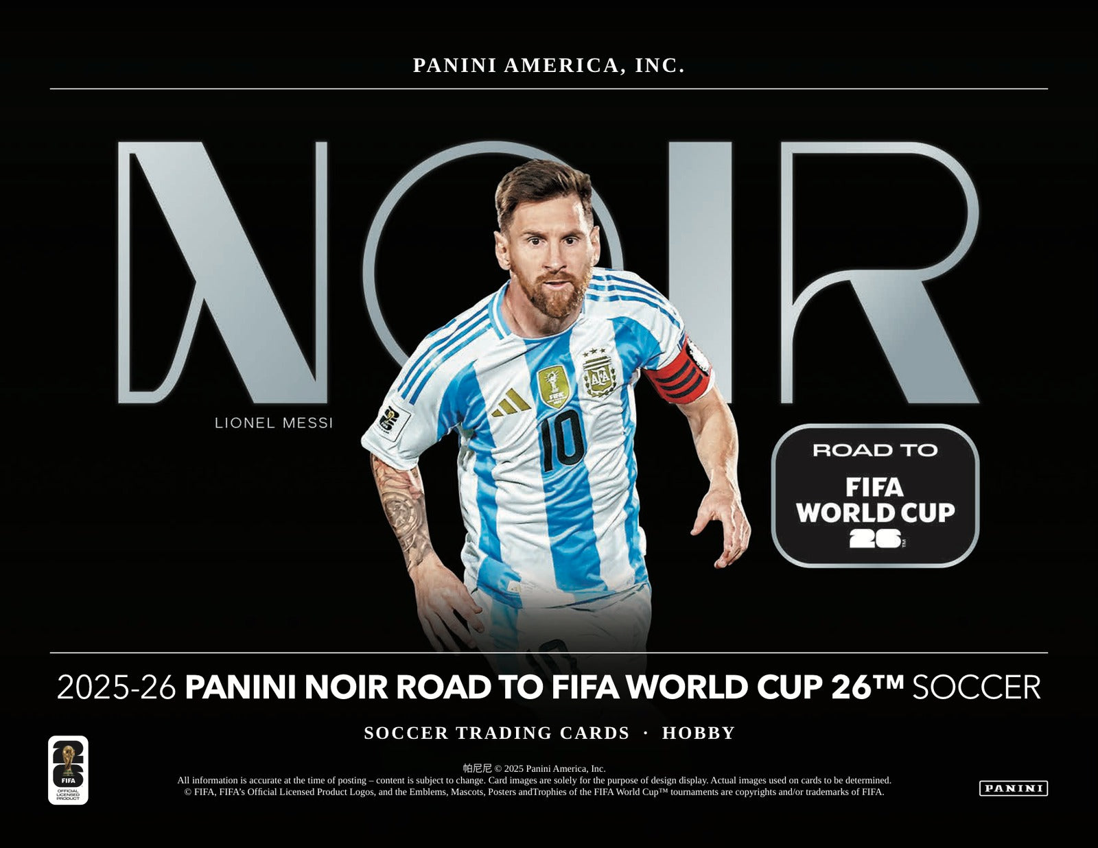 Panini Noir Road to World Cup 2026 2025/26 Hobby Box - Sell Sheet Page 1