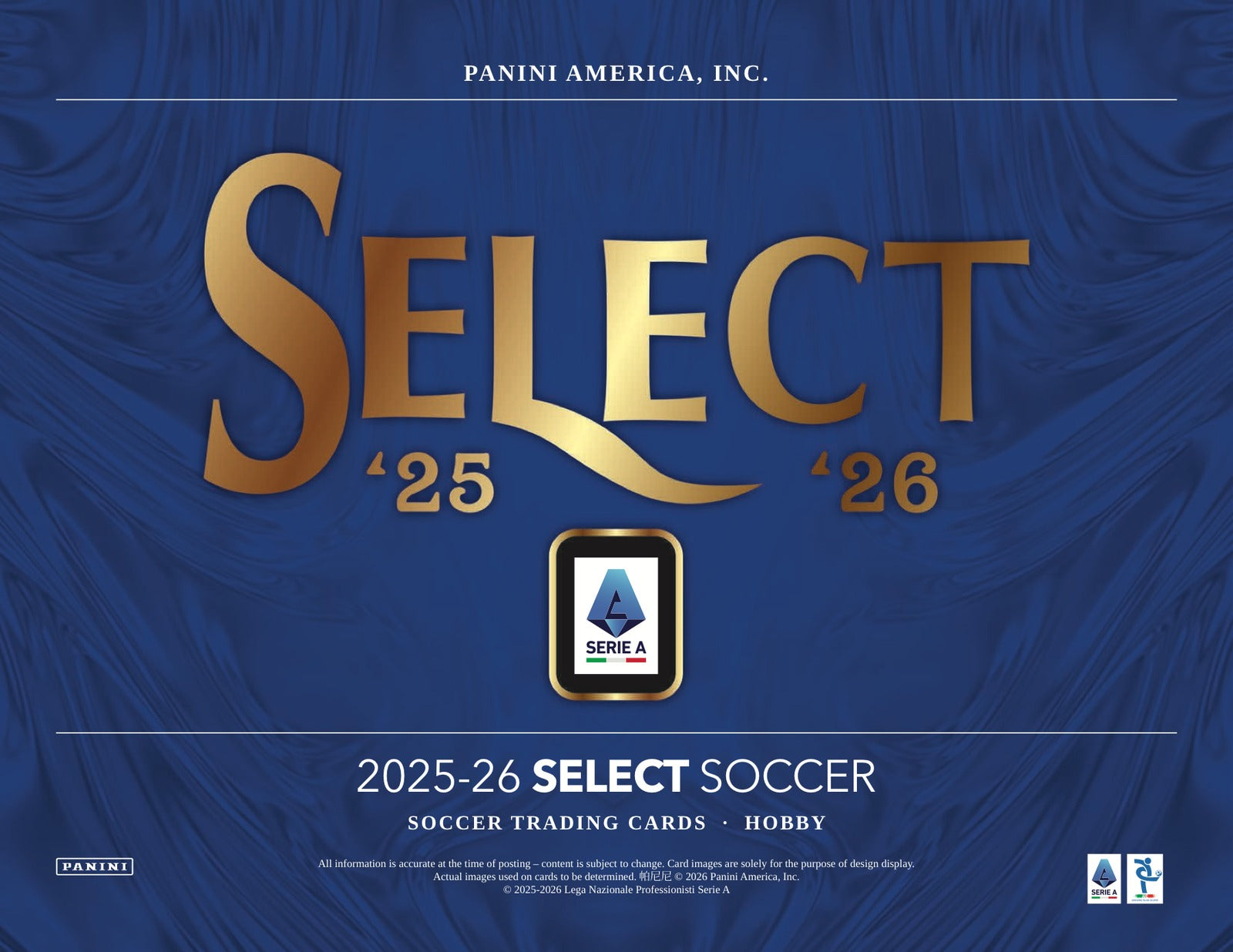Panini Serie A Soccer 2025/26 Hobby Box - Sell Sheet Page 1
