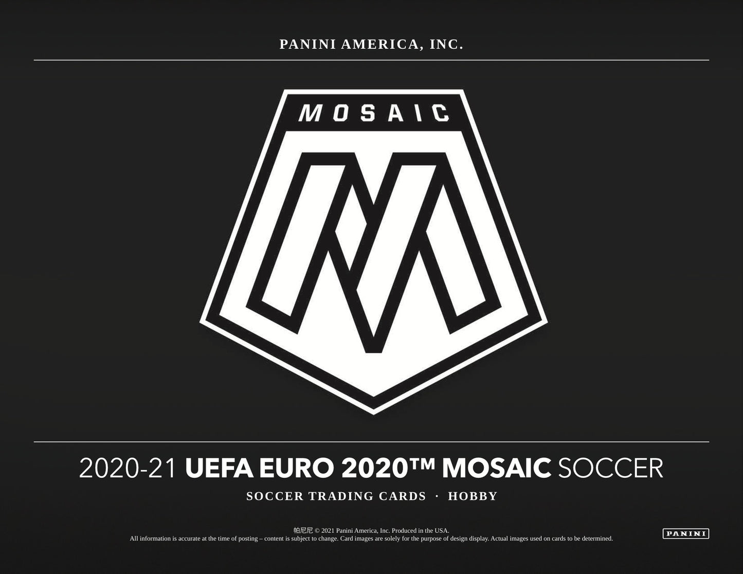 Panini Mosaic UEFA Euro 2020 Soccer 2020/21 Hobby Box - Sell Sheet Page 1