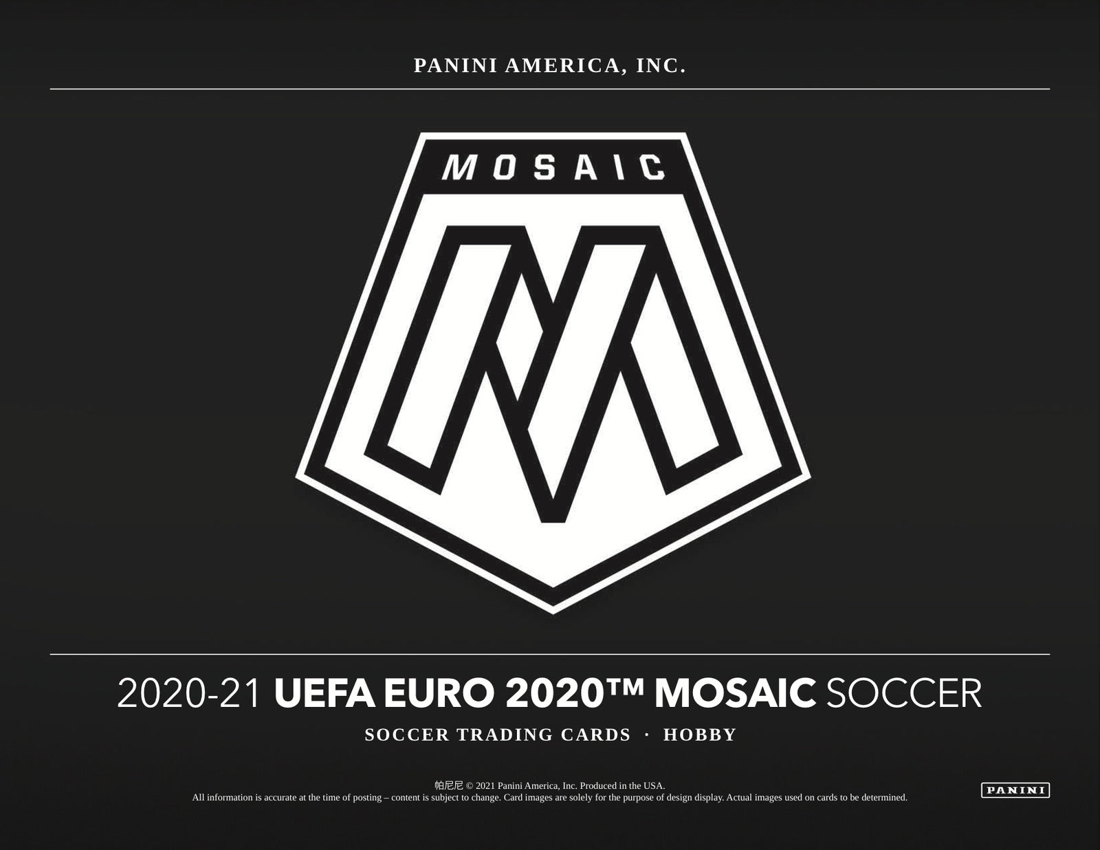 Panini Mosaic UEFA Euro 2020 Soccer 2020/21 Hobby Box - Sell Sheet Page 1