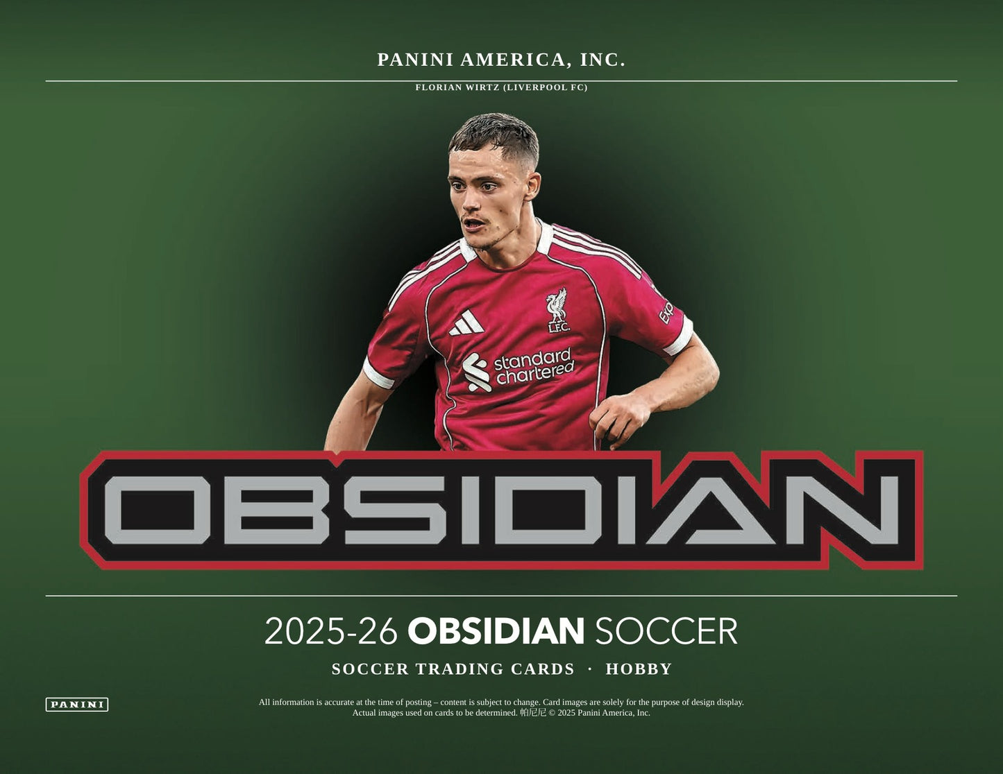Panini Obsidian Soccer 2025/26 Hobby Box - Sell Sheet Page 1