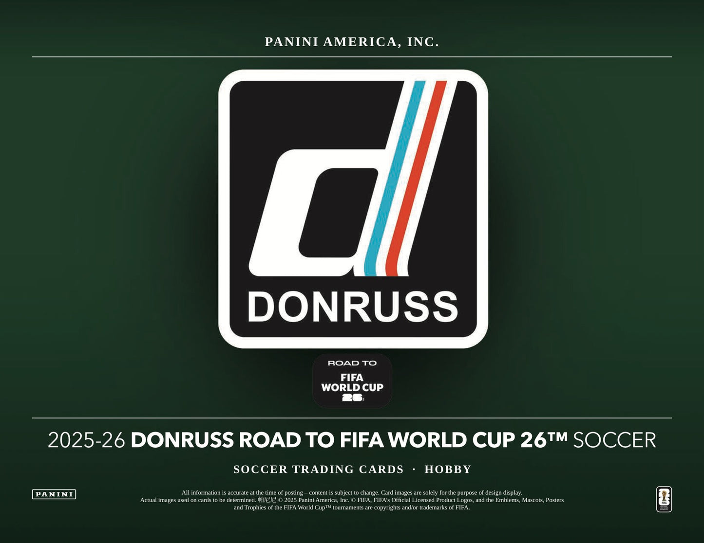 Panini Donruss World Cup Soccer 2025/26 Hobby Case - Sell Sheet Page 1