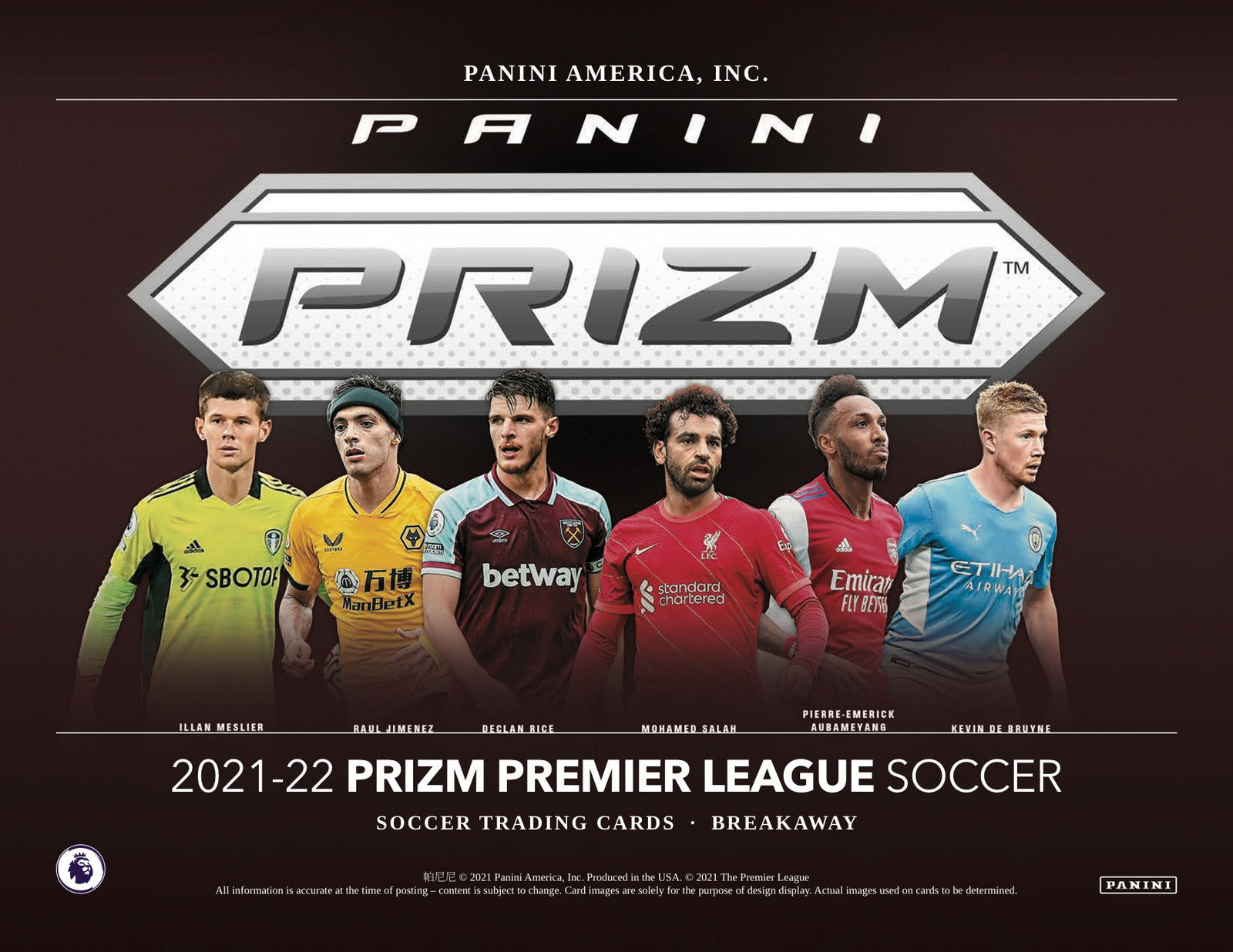 Panini Prizm Premier League 2021/22 Breakaway Box - Sell Sheet Page 1