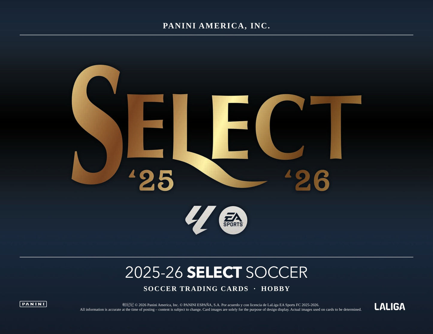 Panini La Liga Select 2025/26 Hobby Box - Sell Sheet Page 1