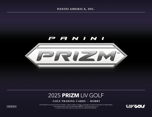 Panini Prizm Liv Golf 2025 Hobby Box - Sell Sheet Page 1