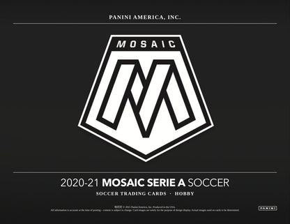 Panini Mosaic Serie A Soccer 2020/21 Hobby Box - Sell Sheet Page 1