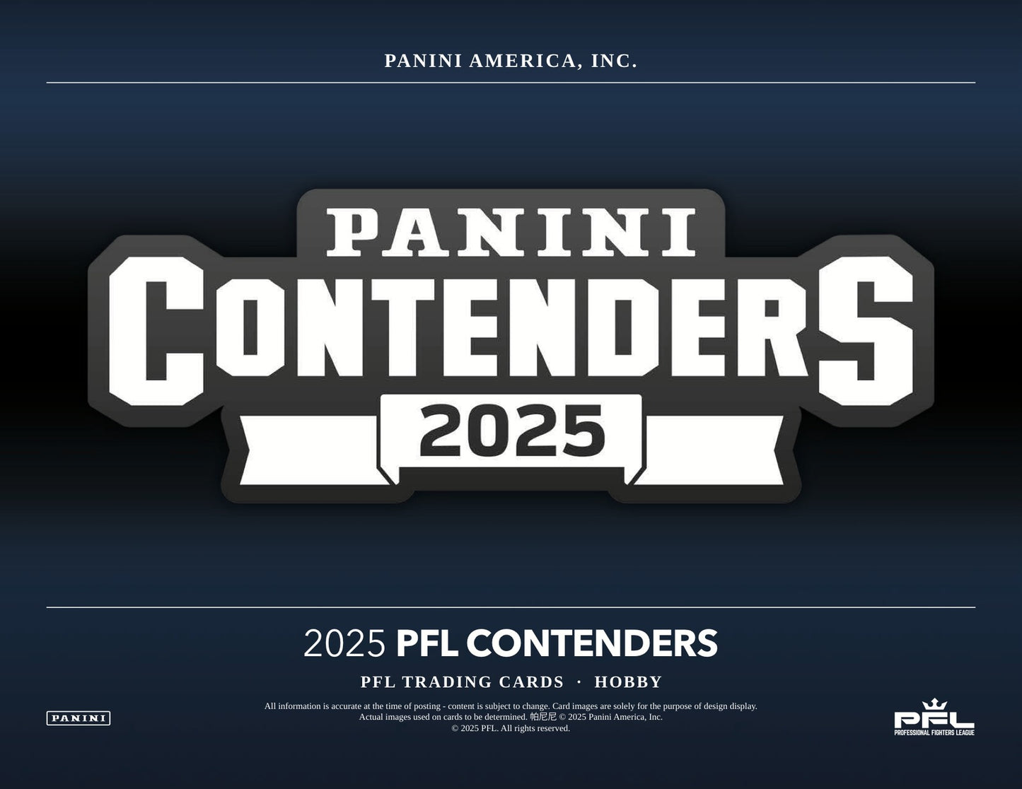 Panini Contenders PFL 2025 Hobby Box - Sell Sheet Page 1