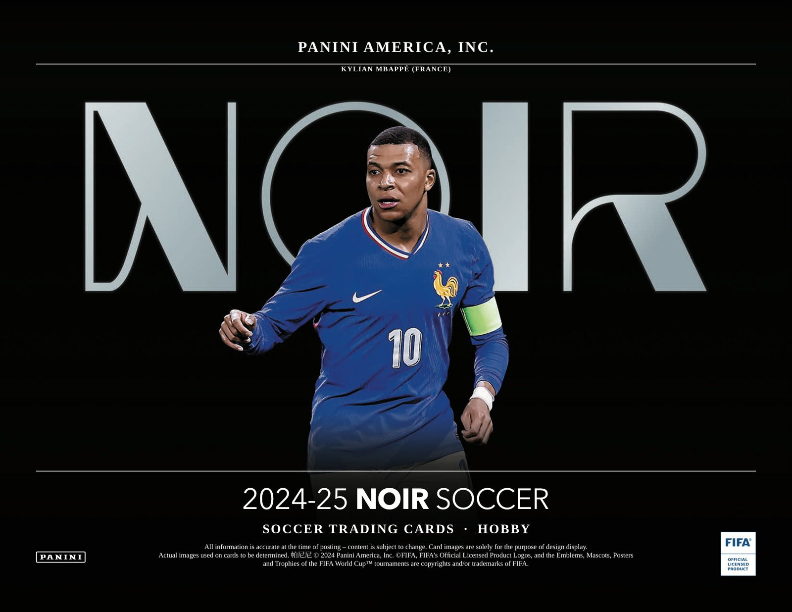Panini Noir Soccer 2024/25 Case - Sell Sheet Page 1
