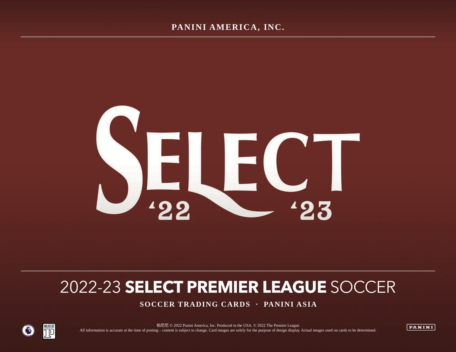 Panini EPL Soccer 2022/23 Tmall Box - Sell Sheet Page 1