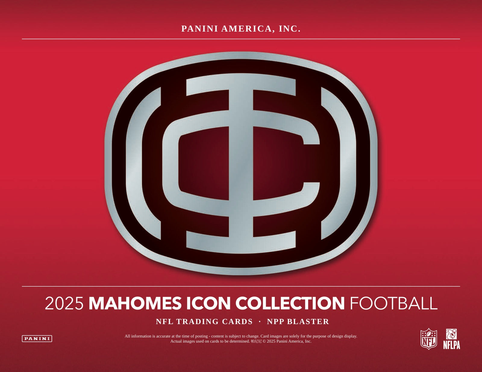 Panini Mahomes Icon Collection NFL 2025 Blaster Box - Sell Sheet Page 1