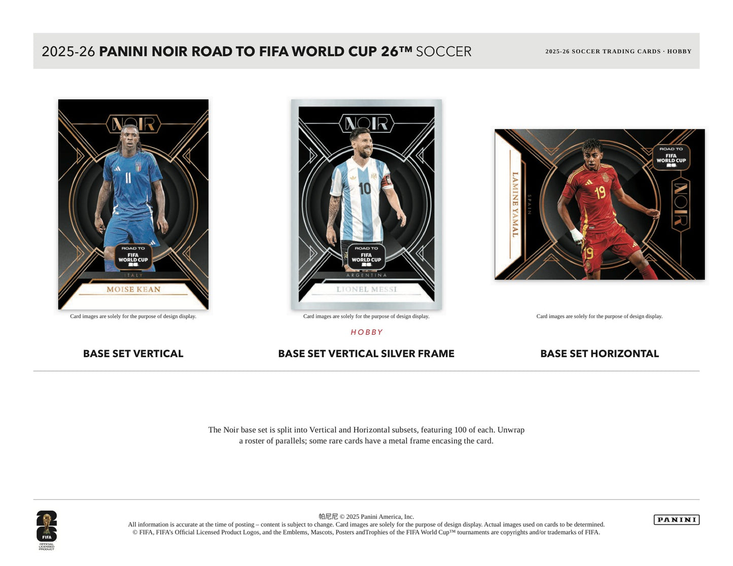 Panini Noir Road to World Cup 2026 2025/26 Hobby Box - Sell Sheet Page 2