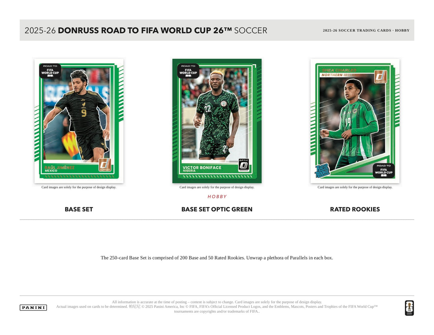 Panini Donruss World Cup Soccer 2025/26 Hobby Box - Sell Sheet Page 2