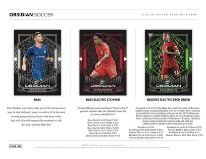 Panini Obsidian Soccer 2019/20 Hobby Box - Sell Sheet Page 2