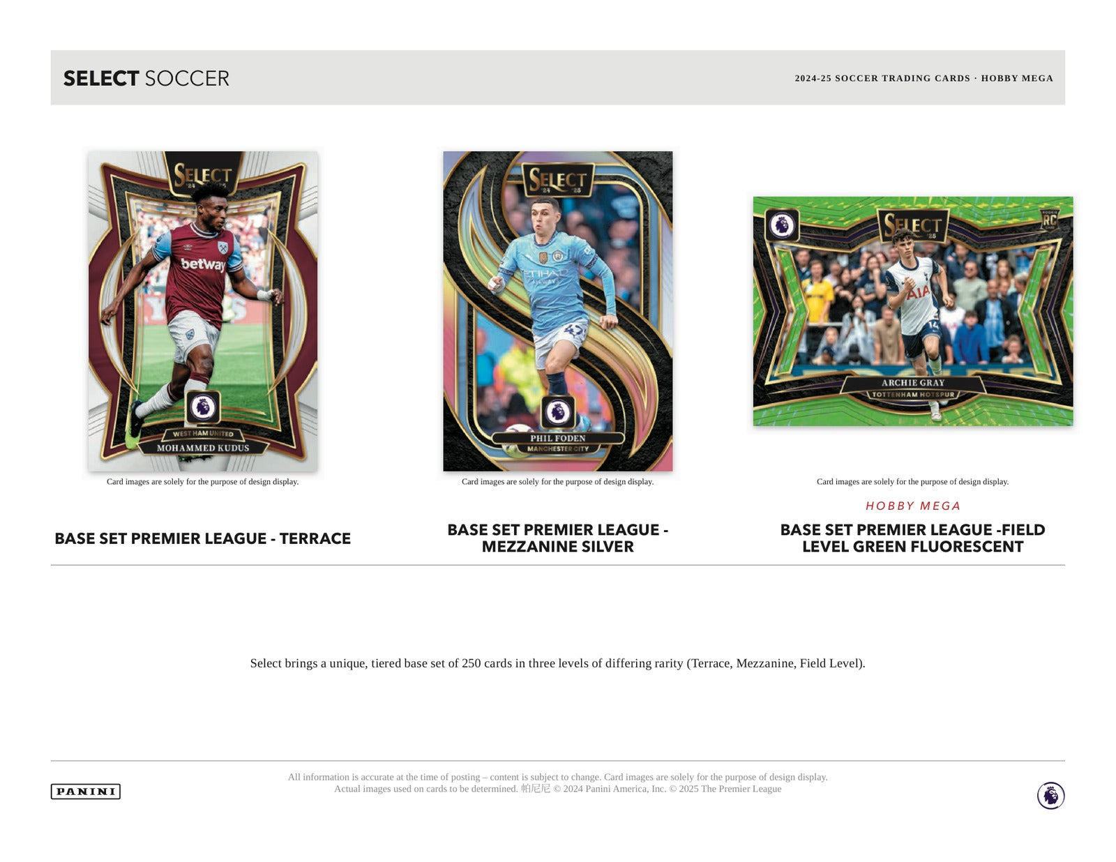 Panini EPL Soccer 2024/25 Hobby Mega Box Case - Sell Sheet Page 2