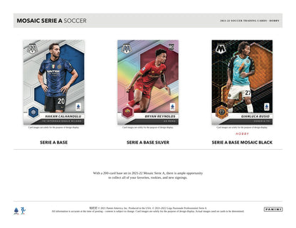 Panini Mosaic Serie A Soccer 2021/22 Hobby Box - Sell Sheet Page 2