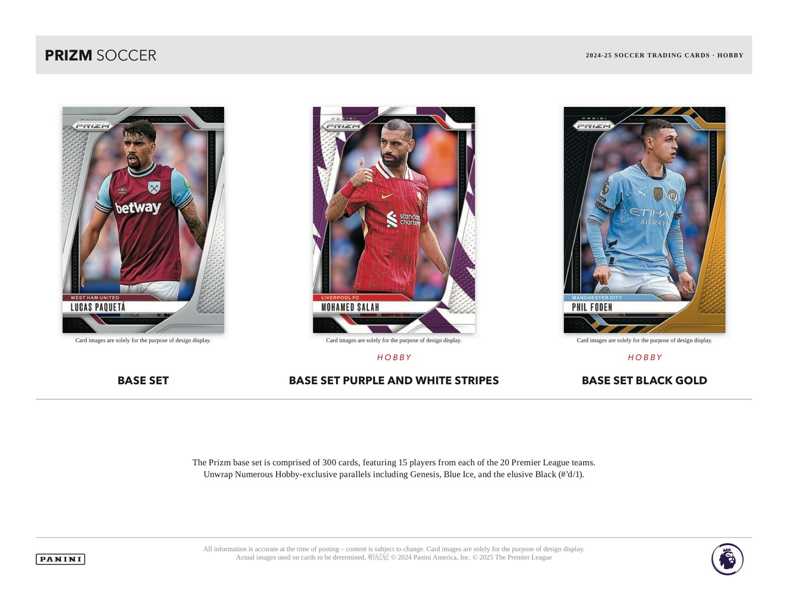 Panini Prizm Premier League 2024/25 Case - Sell Sheet Page 2