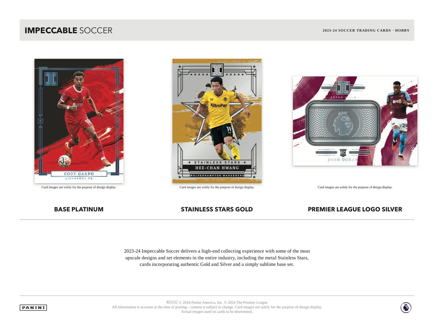 Panini Impeccable Soccer 2023/24 Hobby Case - Sell Sheet Page 2