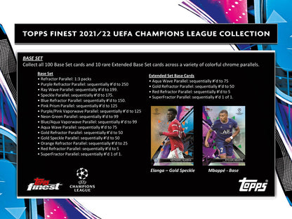 Topps UEFA Champions League Finest Hobby Box 2021/22 Hobby Box - Sell Sheet Page 2