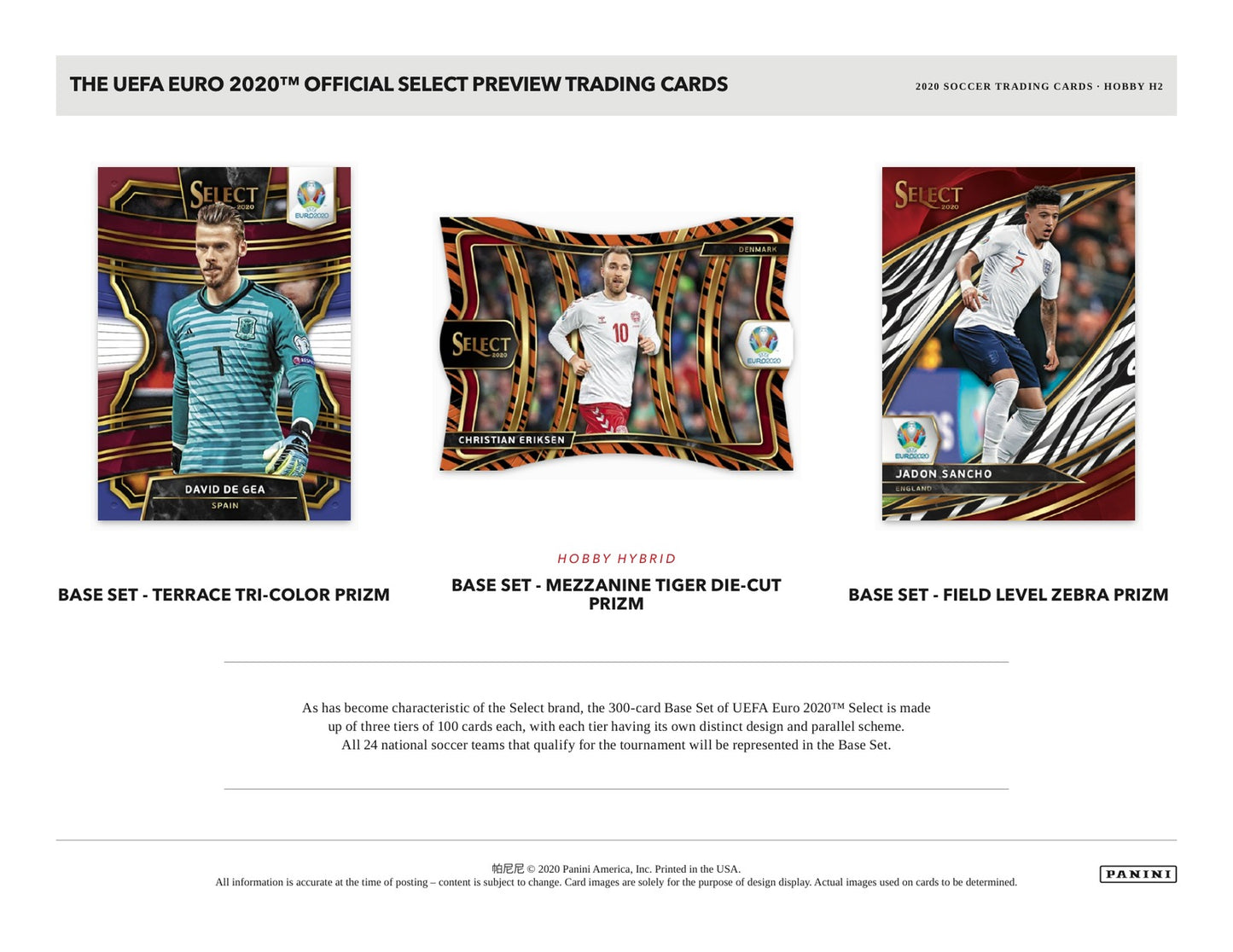 Panini UEFA Euro Soccer 2020 Hybrid Box - Sell Sheet Page 2