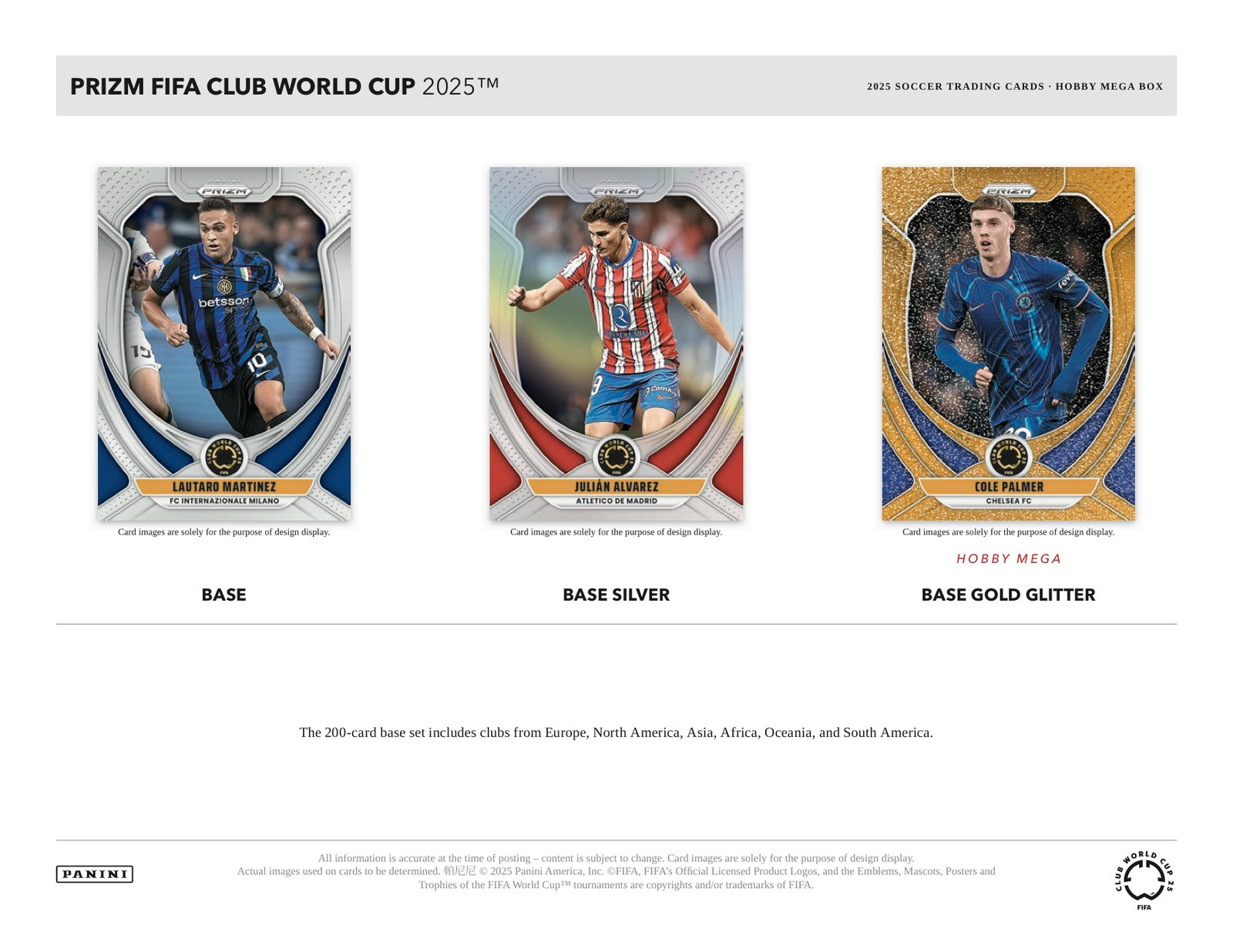 Panini Prizm Club World Cup Soccer 2025 Mega Box - Sell Sheet Page 2