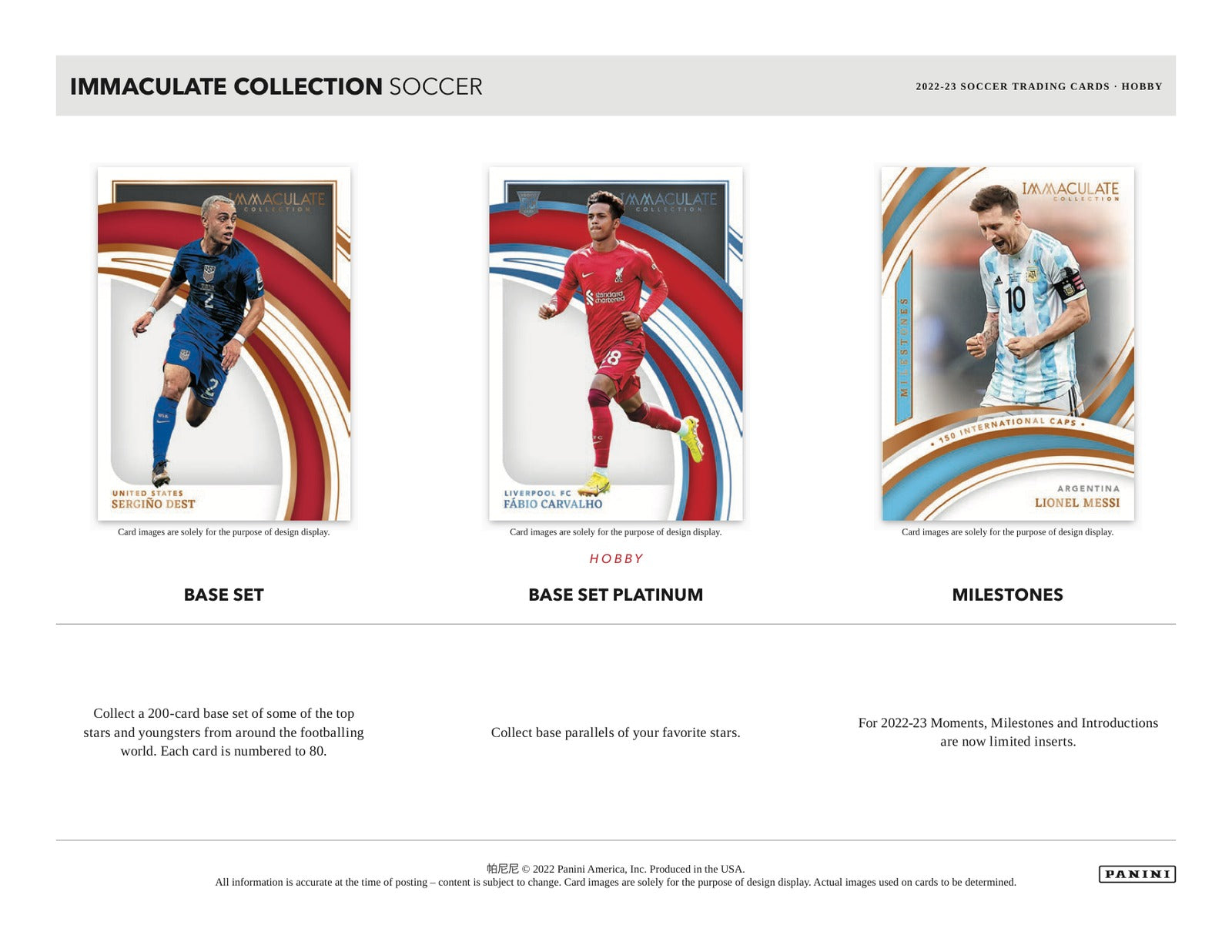 Panini Immaculate Soccer 2023/24 Case - Sell Sheet Page 2