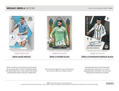 Panini Mosaic Serie A Soccer 2020/21 Hobby Box - Sell Sheet Page 2