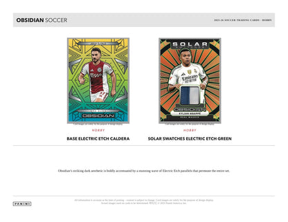 Panini Obsidian Soccer 2025/26 Hobby Box - Sell Sheet Page 2