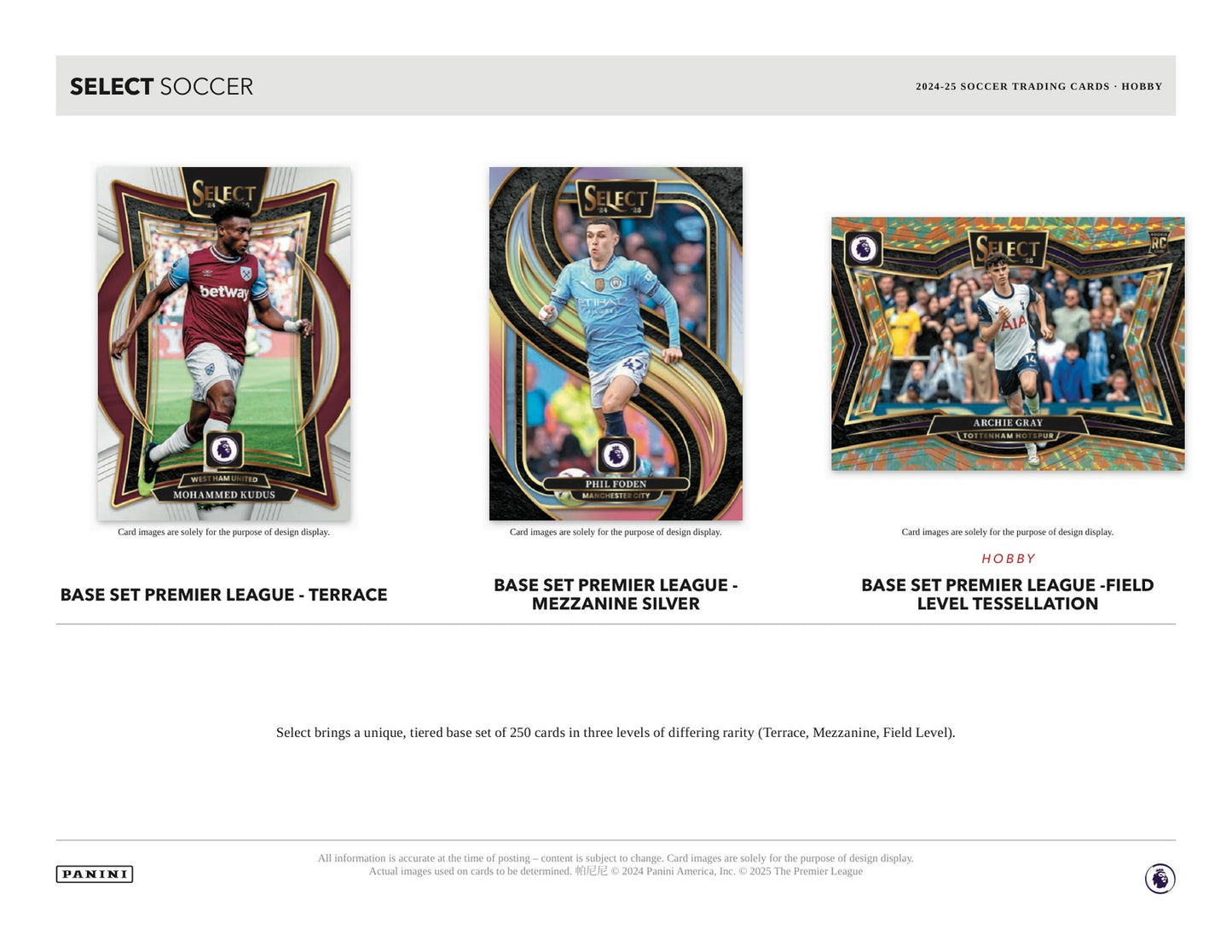 Panini English Premier League Soccer 2024/25 Case - Sell Sheet Page 2