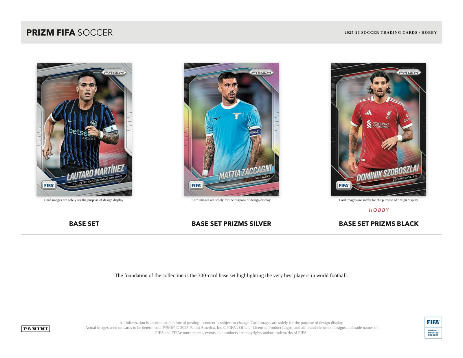 Panini Prizm FIFA 2025/26 Hobby Box - Sell Sheet Page 2
