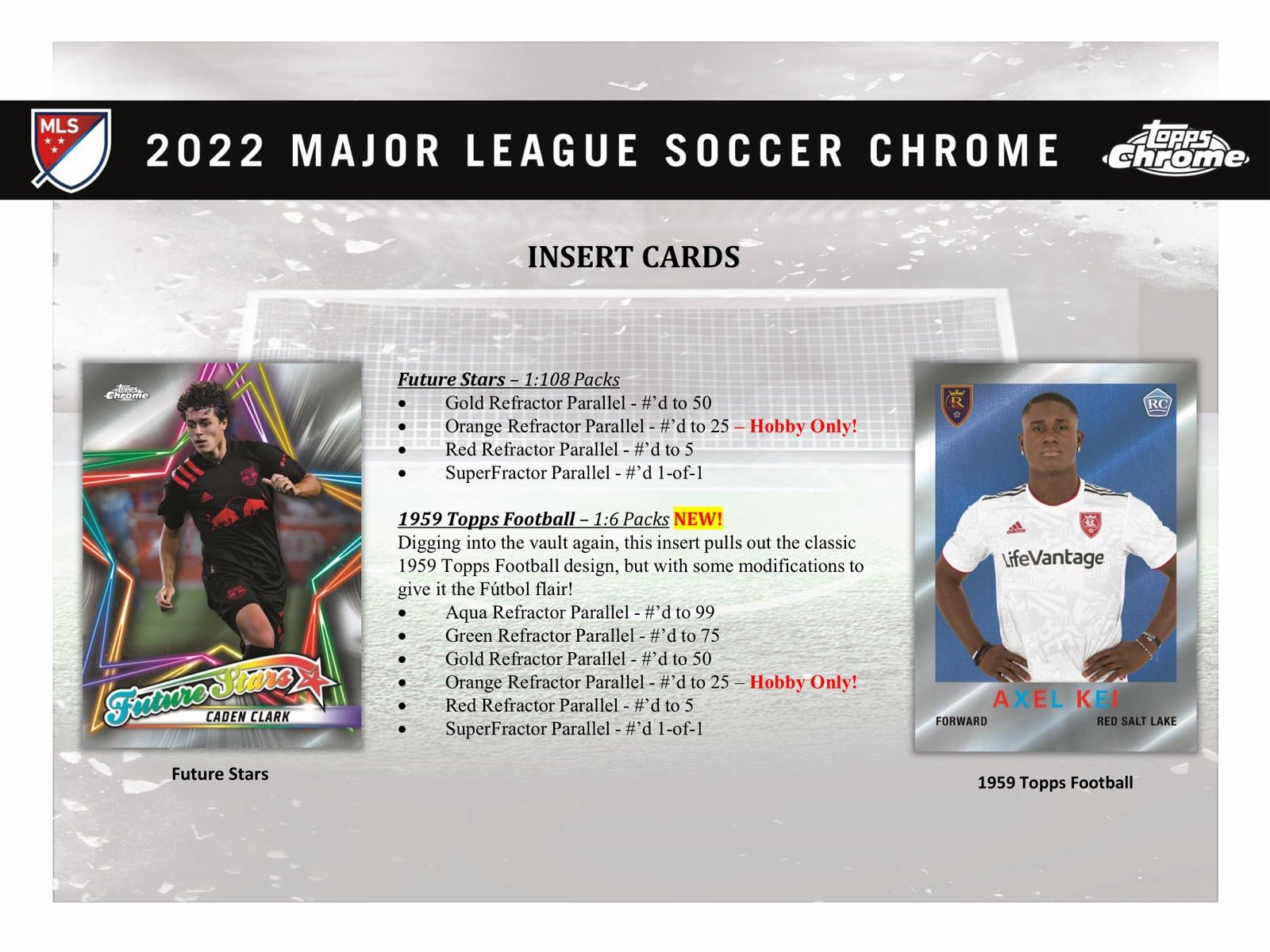 Topps MLS Chrome 2022 Hobby Box - Sell Sheet Page 3