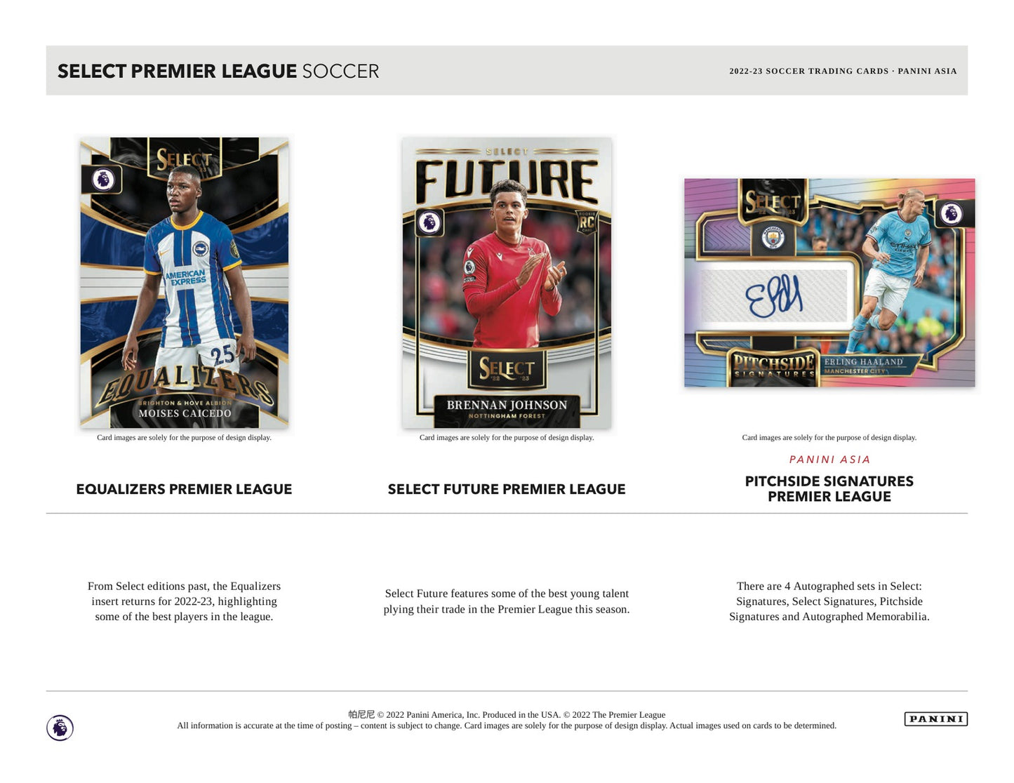 Panini EPL Soccer 2022/23 Tmall Box - Sell Sheet Page 3
