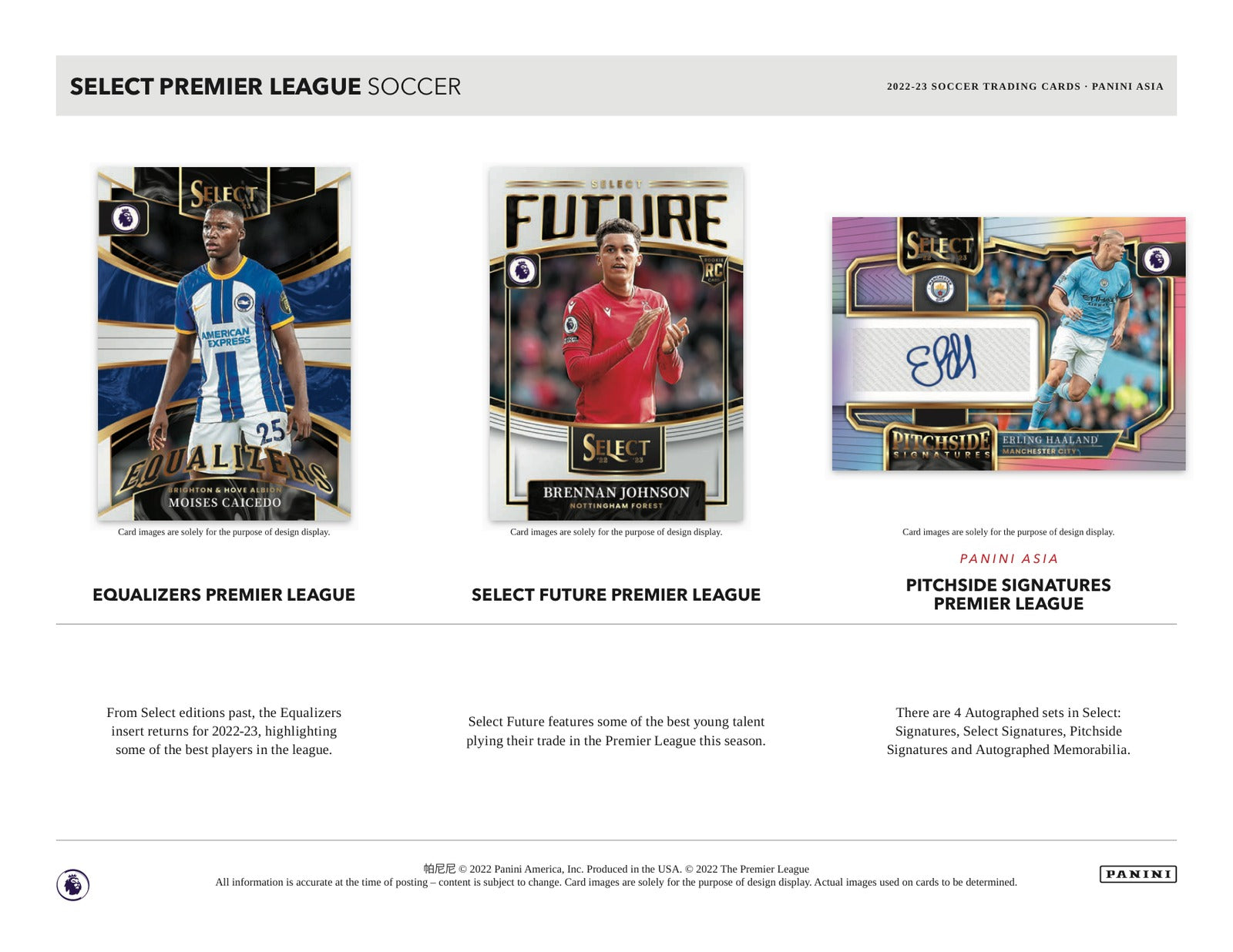 Panini EPL Soccer 2022/23 Tmall Box - Sell Sheet Page 3