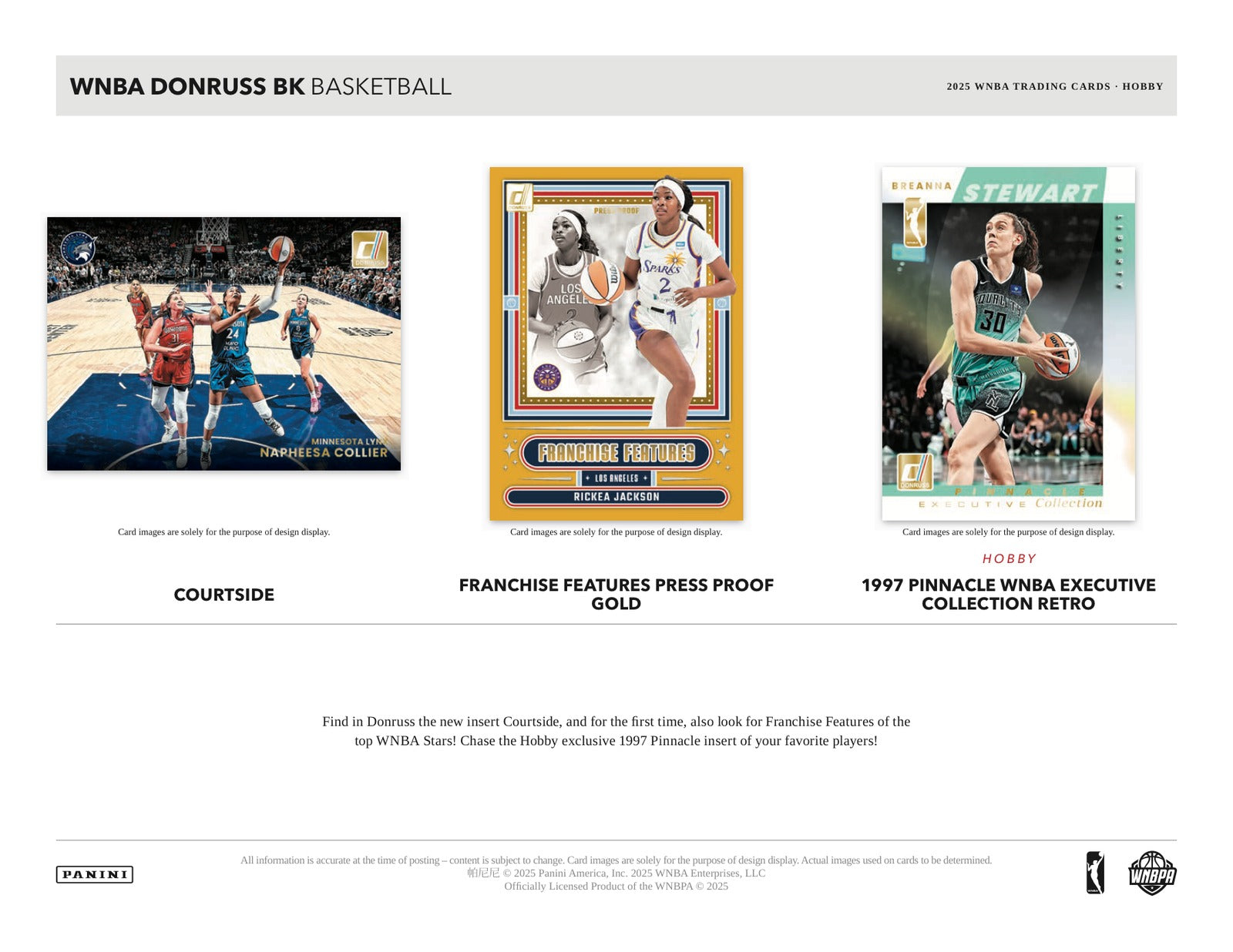 Panini Donruss WNBA Basketball 2025 Mega Box - Sell Sheet Page 3