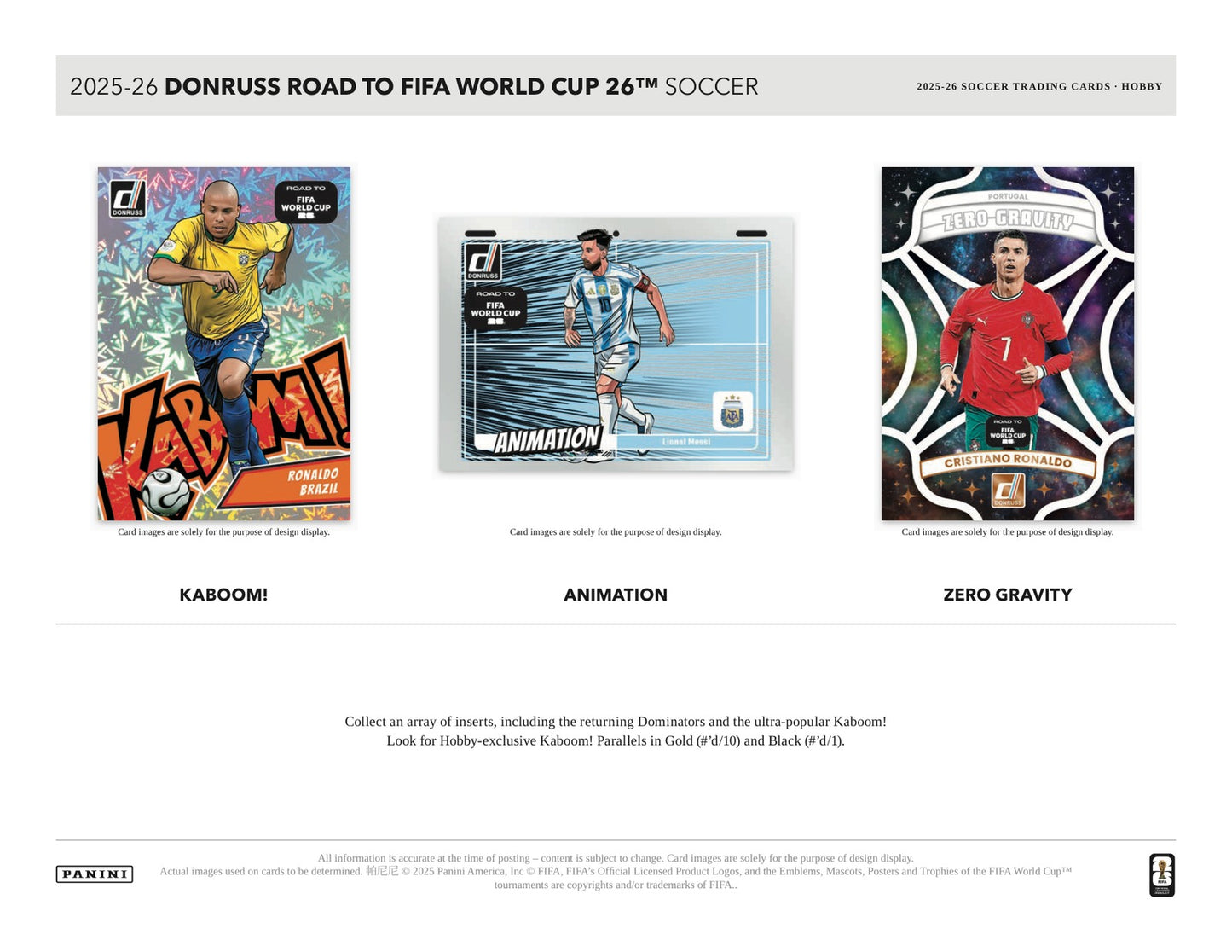 Panini Donruss World Cup Soccer 2025/26 Hobby Box - Sell Sheet Page 3