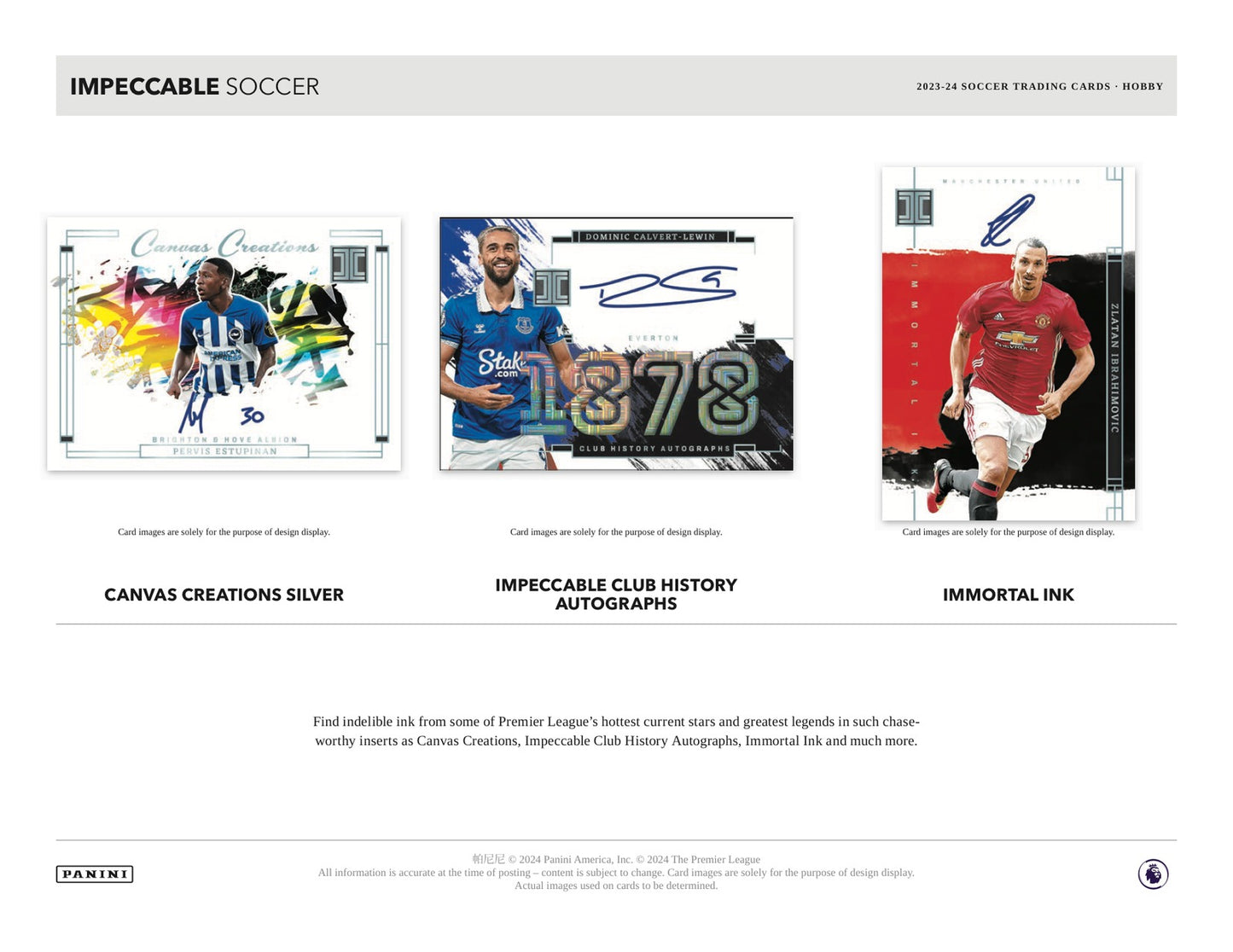 Panini Impeccable Soccer 2023/24 Hobby Case - Sell Sheet Page 3