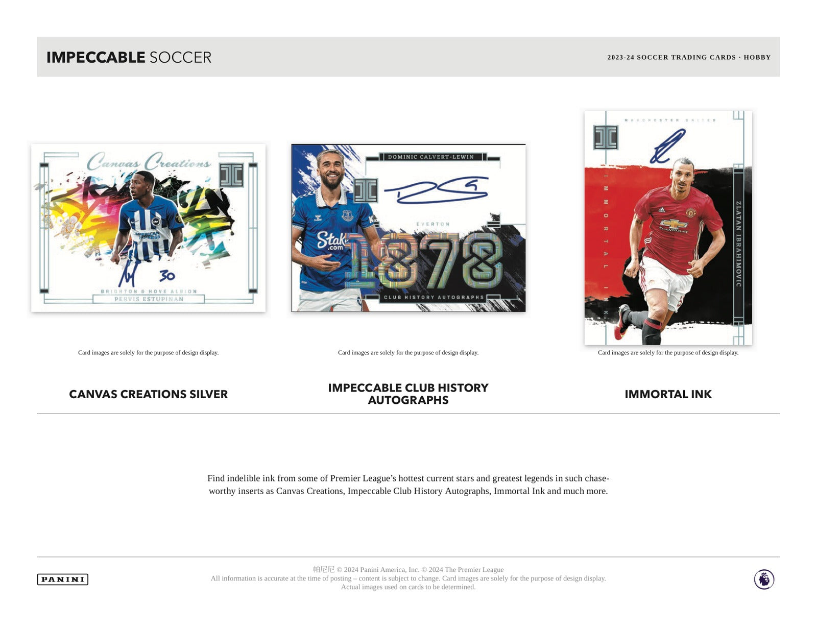 Panini Impeccable Soccer 2023/24 Hobby Case - Sell Sheet Page 3