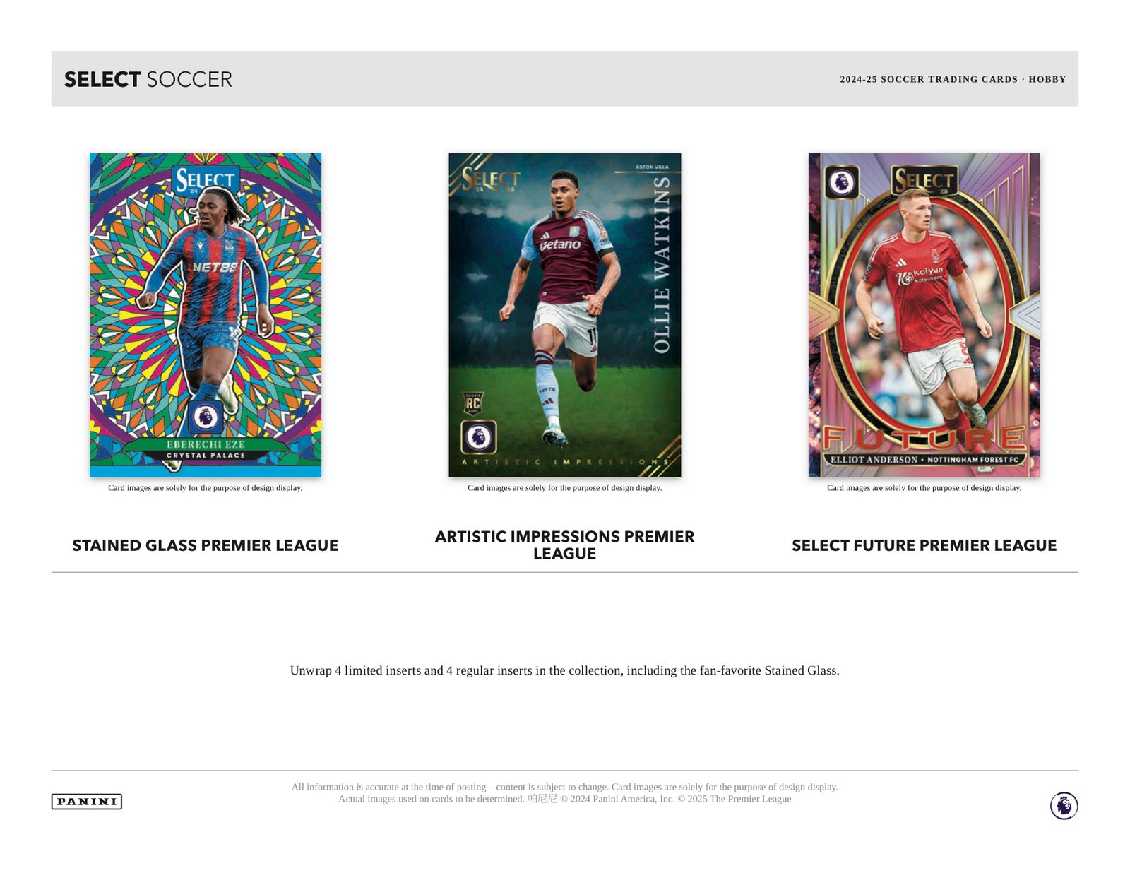 Panini English Premier League Soccer 2024/25 Case - Sell Sheet Page 3