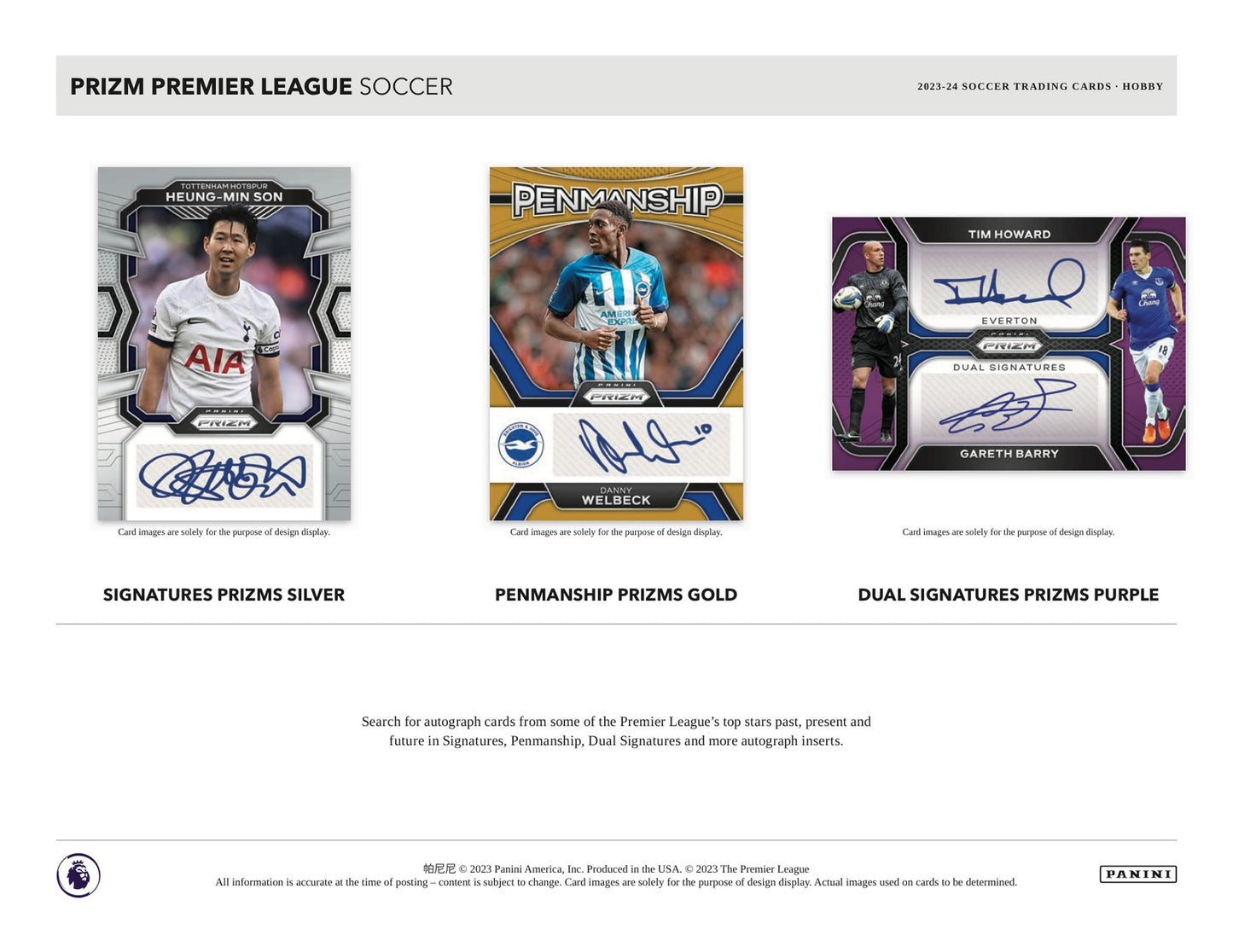 Panini Prizm Premier League Soccer 2023/24 Hobby Box - Sell Sheet Page 3