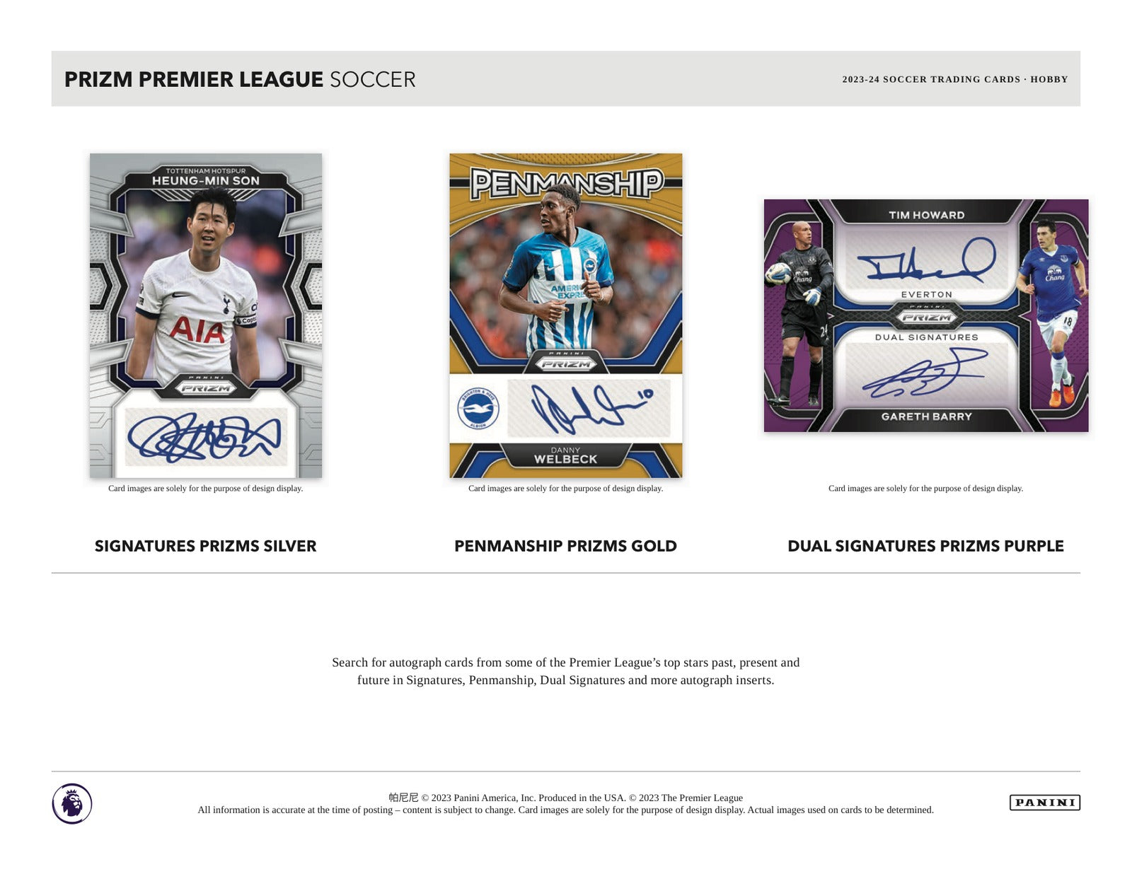 Panini Prizm Premier League Soccer 2023/24 Hobby Box - Sell Sheet Page 3