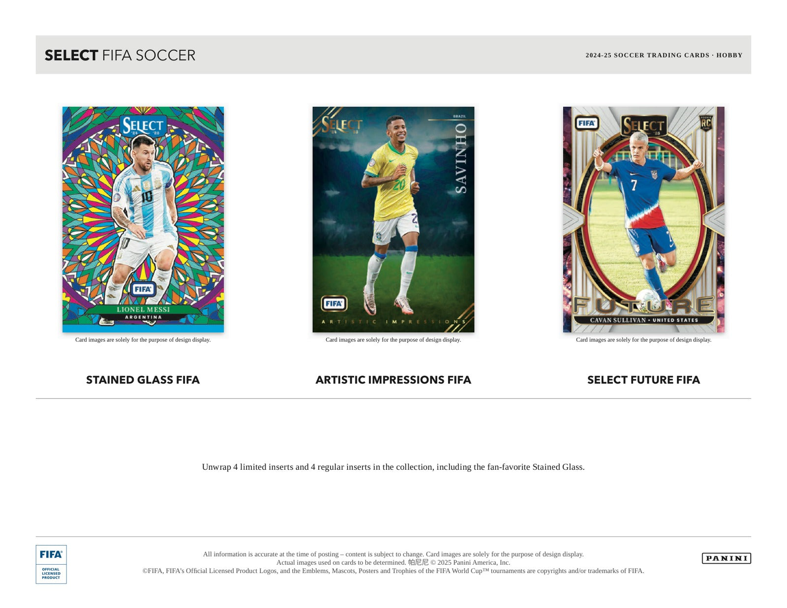 Panini Soccer Hobby Box 2024/25 Hobby Box - Sell Sheet Page 3
