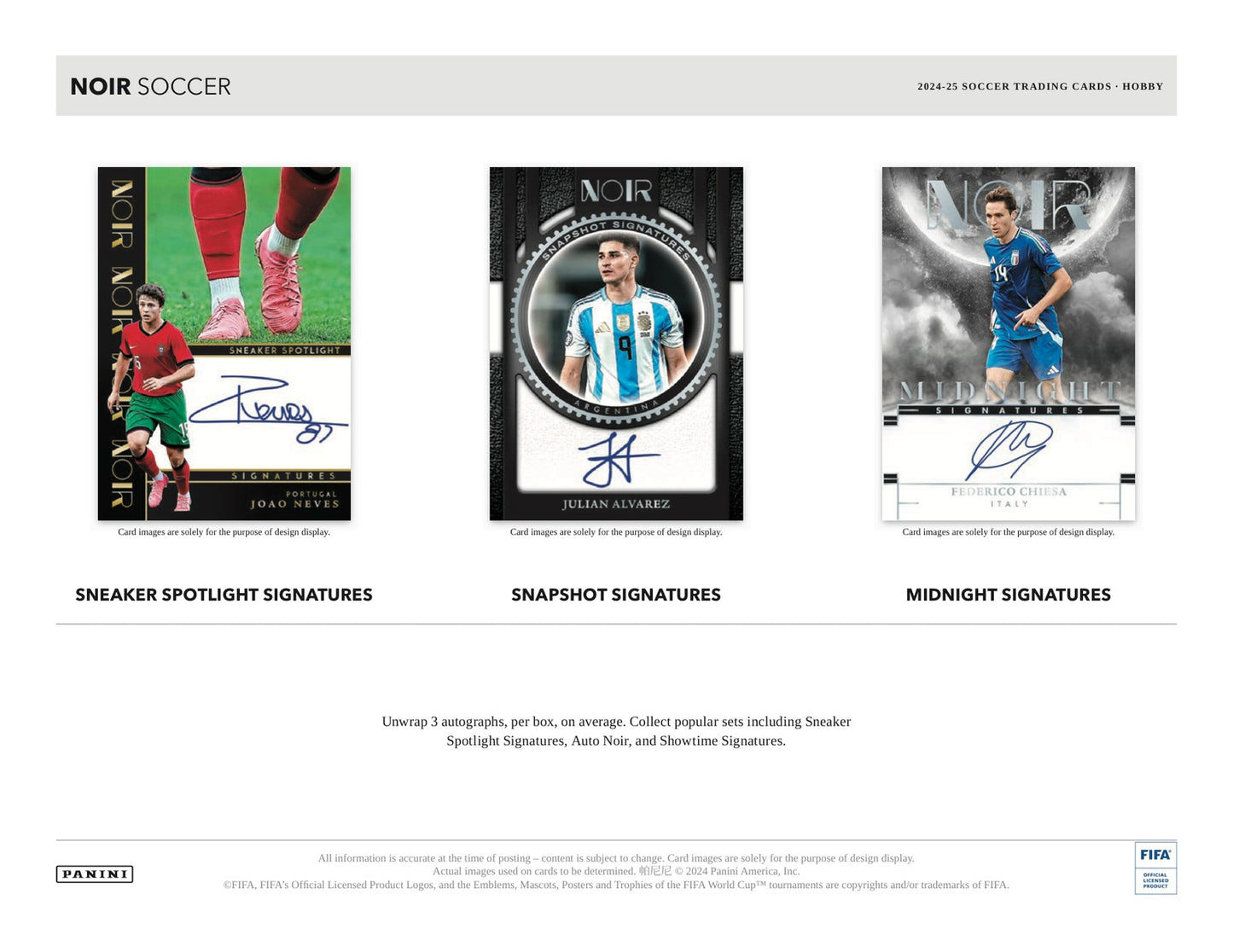 Panini Noir Soccer 2024/25 Case - Sell Sheet Page 3