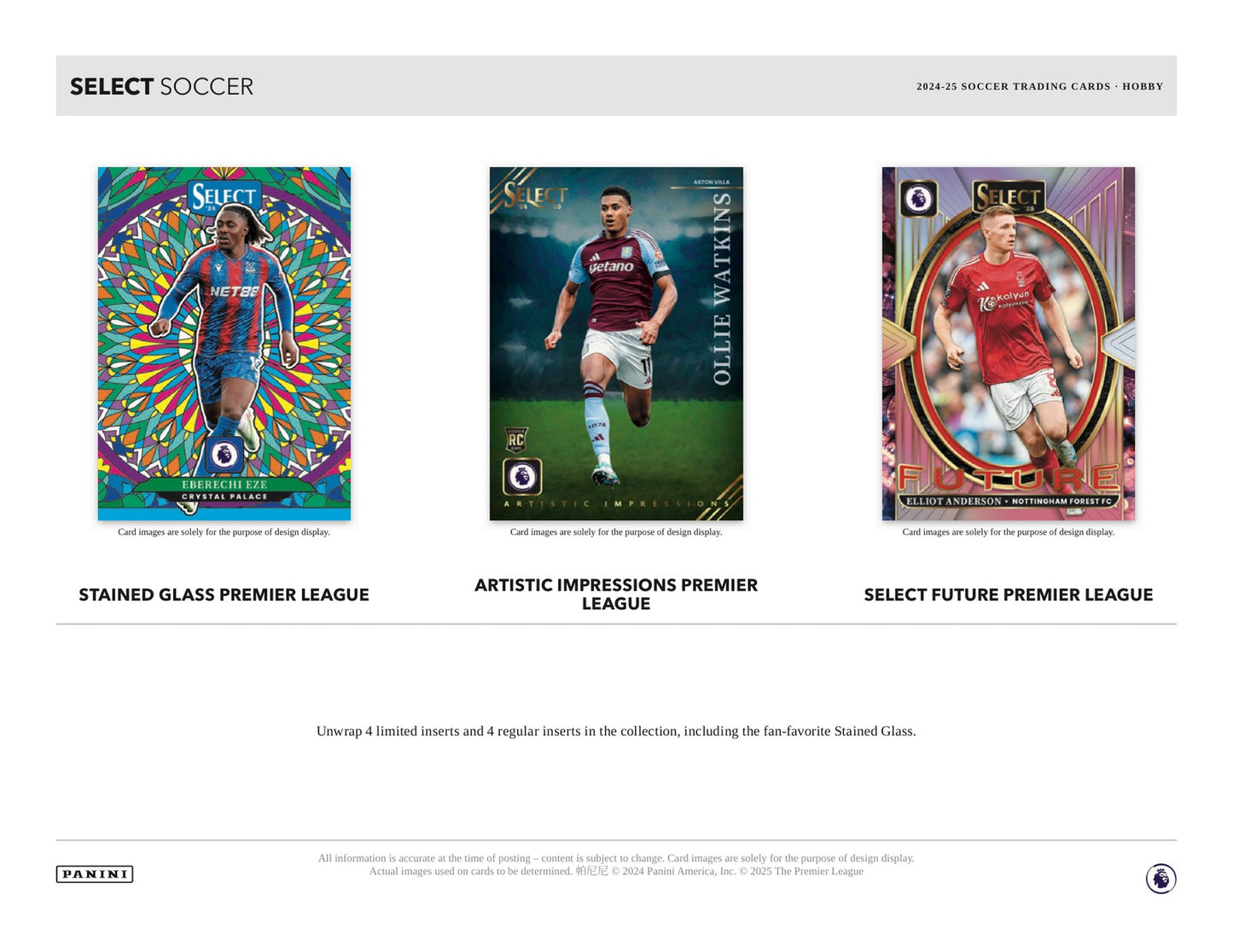 Panini Select Premier League Soccer 2024/25 Hobby Box - Sell Sheet Page 3