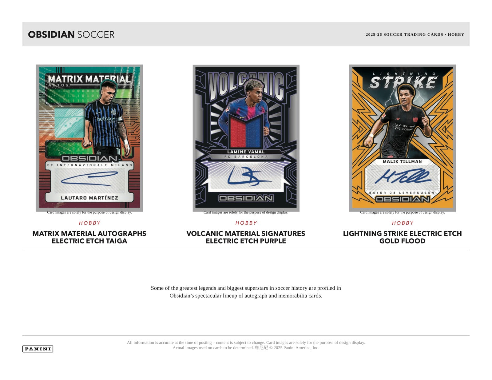 Panini Obsidian Soccer 2025/26 Hobby Box - Sell Sheet Page 3