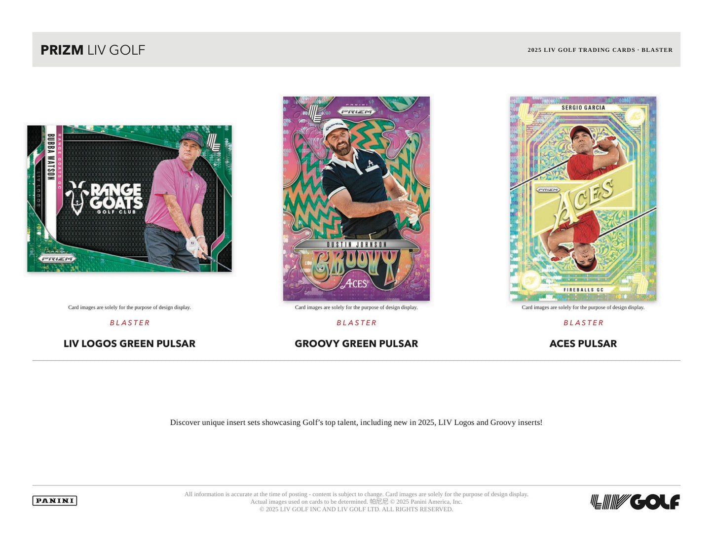 Panini Prizm Liv Golf 2025 Blaster Box - Sell Sheet Page 3