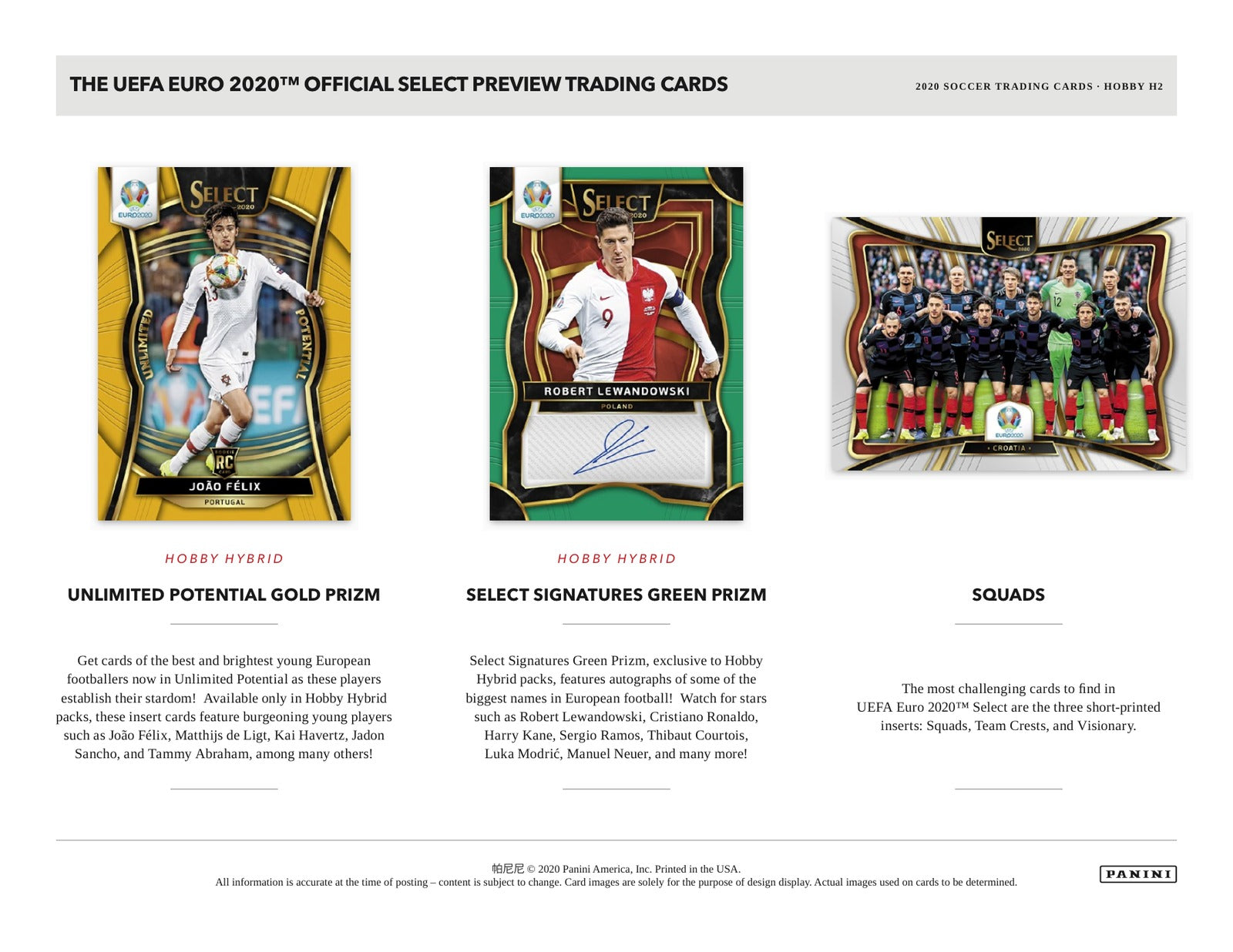 Panini UEFA Euro Soccer 2020 Hybrid Box - Sell Sheet Page 3